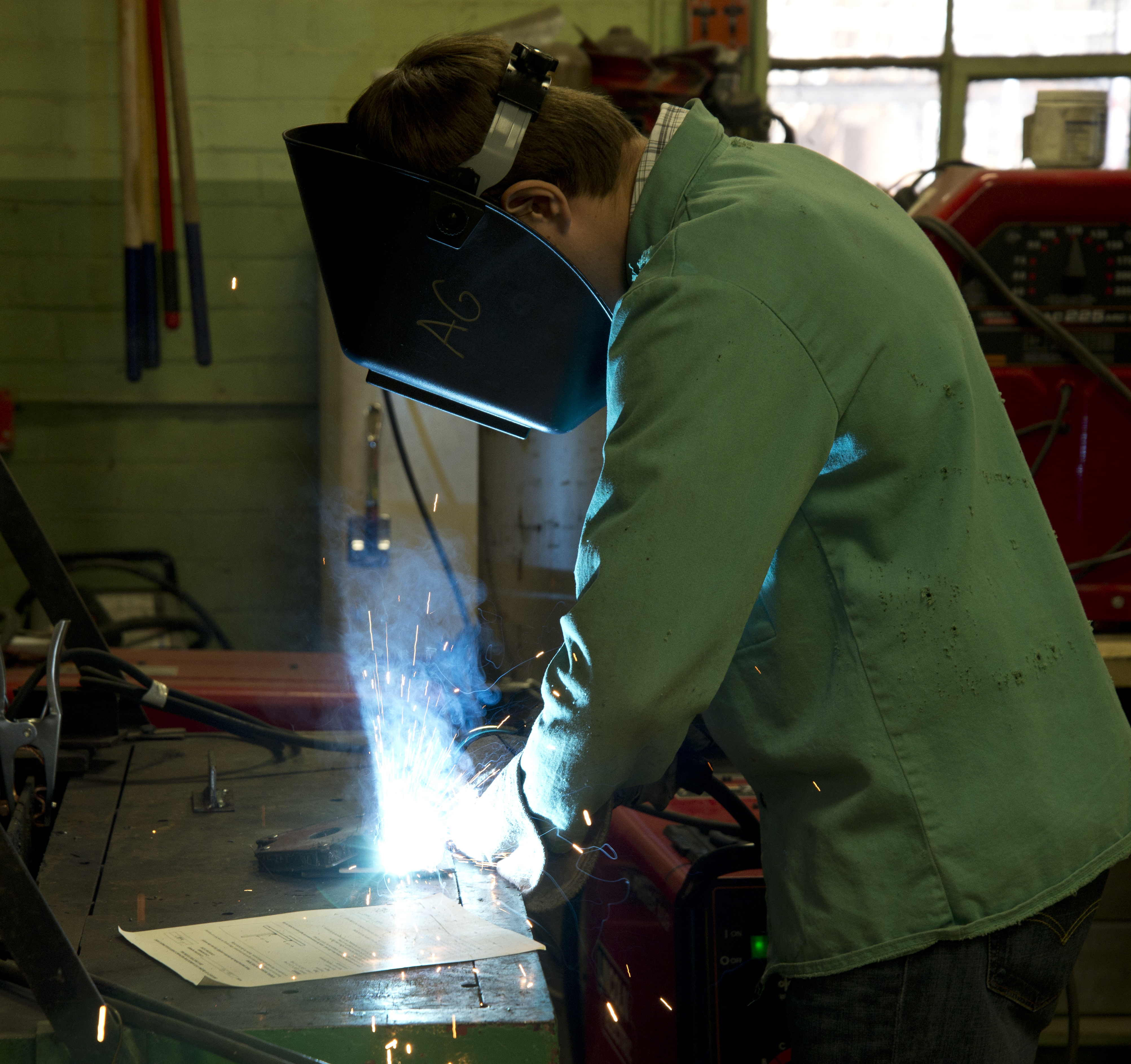 Student welding at the ATEC.