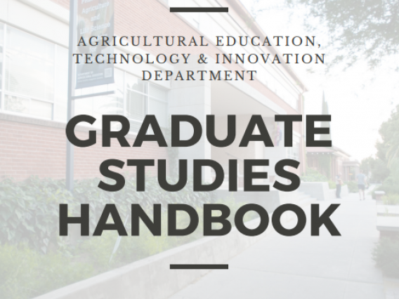 Graduate Studies Handbook first page. 