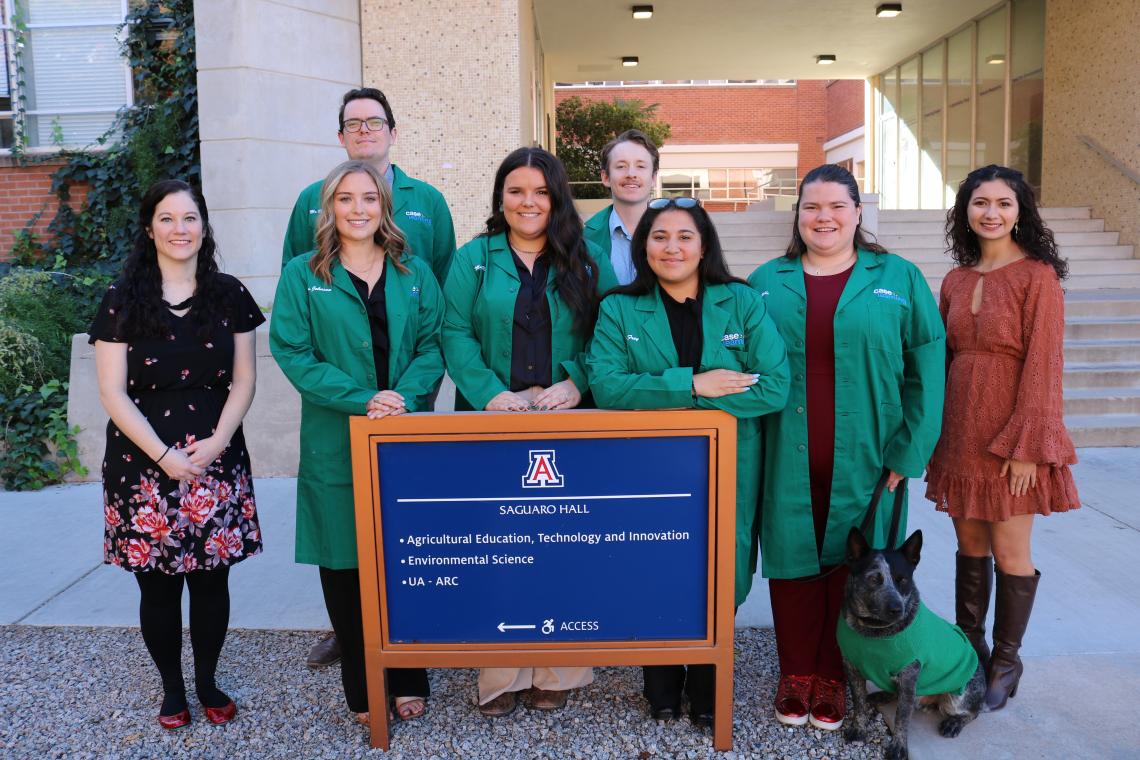 2023 CASE cohort students and instructors in front of Saguaro Hall