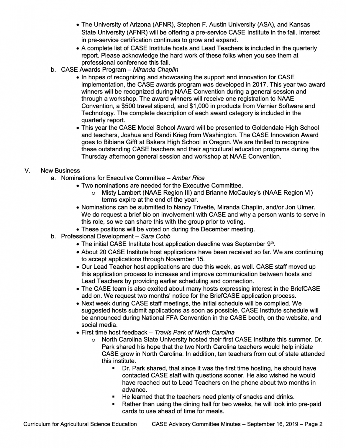 September 2019 meeting minutes page 2