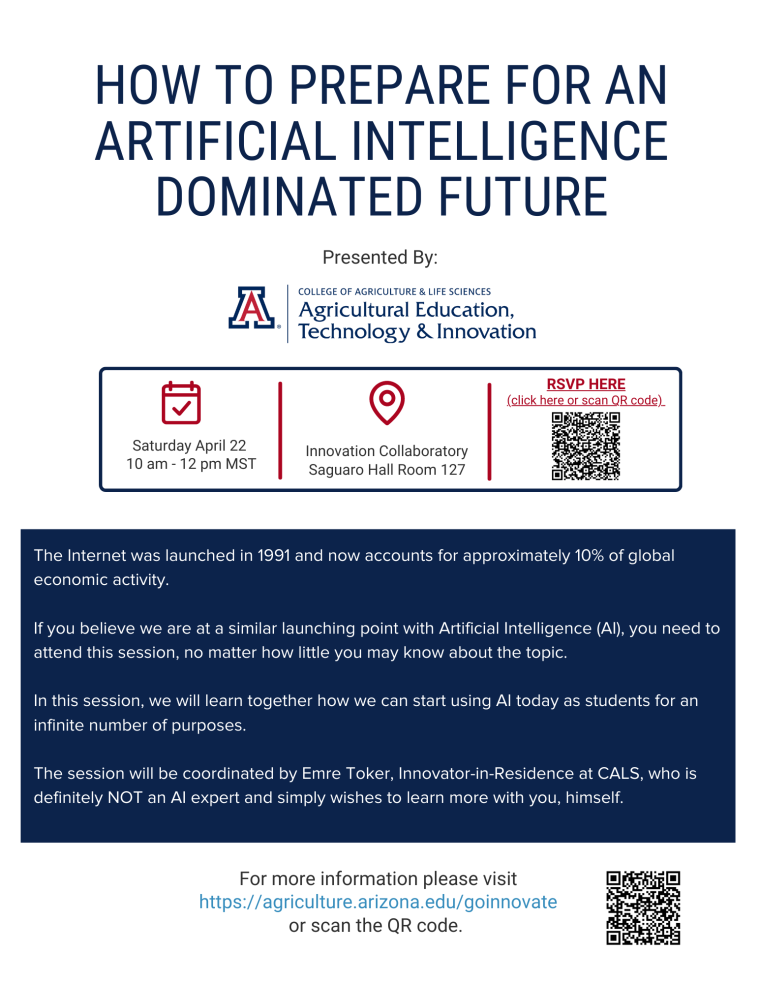 How to Prepare for an Artificial Intelligence Dominated Future Event Flyer