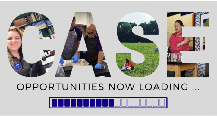 An image that says "CASE" and in a subheading: "Opportunities now loading..."